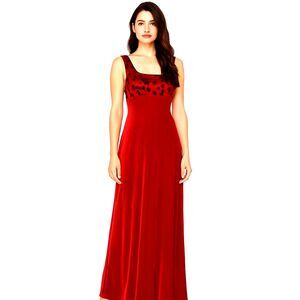 Be Smart VTG maxi dress USA classic red satin fairy whimsygoth romantic women XS